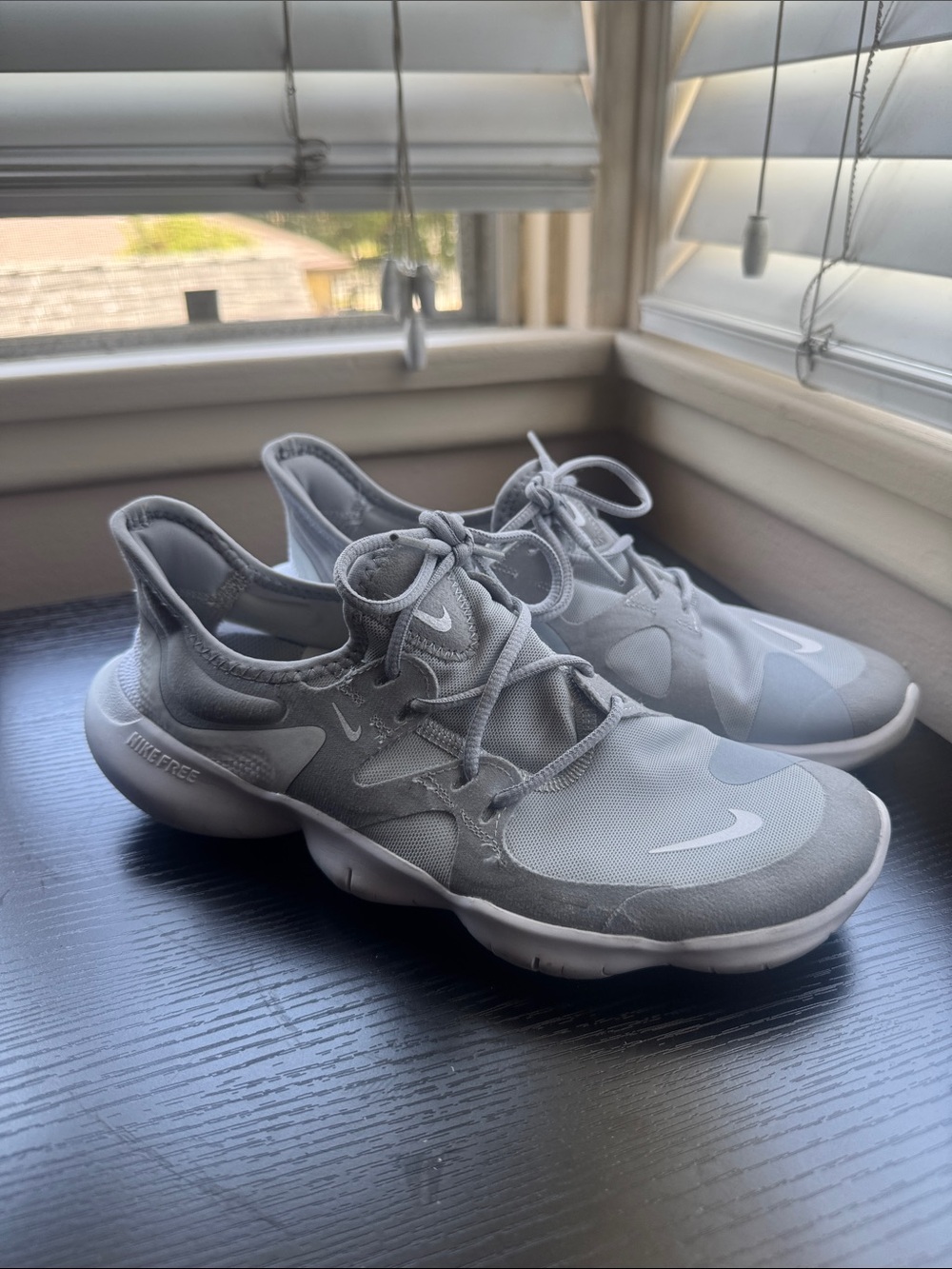 Women Nike Gray Mesh Slip-On Athletic Sneakers